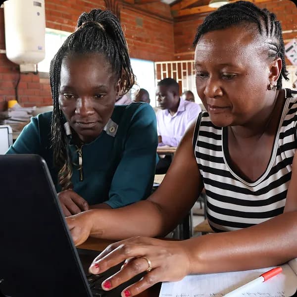 Students coding